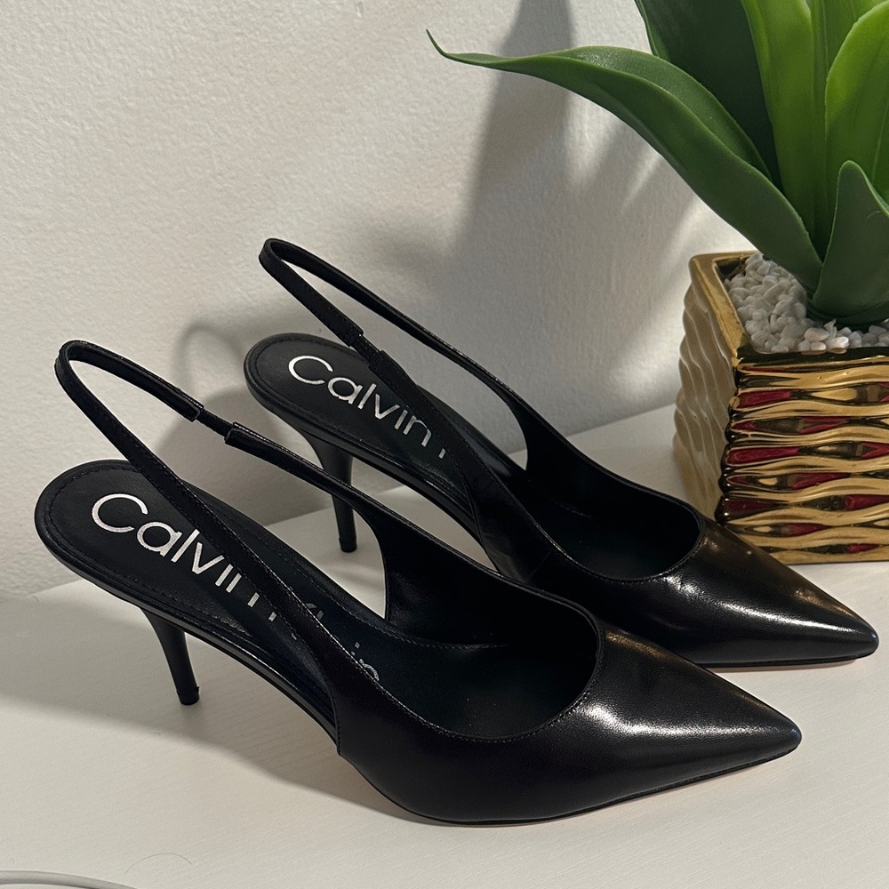 Calvin Klein Black Slingback Heels